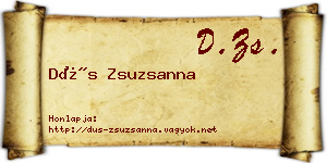 Dús Zsuzsanna névjegykártya