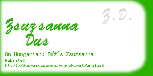 zsuzsanna dus business card